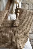 Varda Raffia Tote Bag Dark